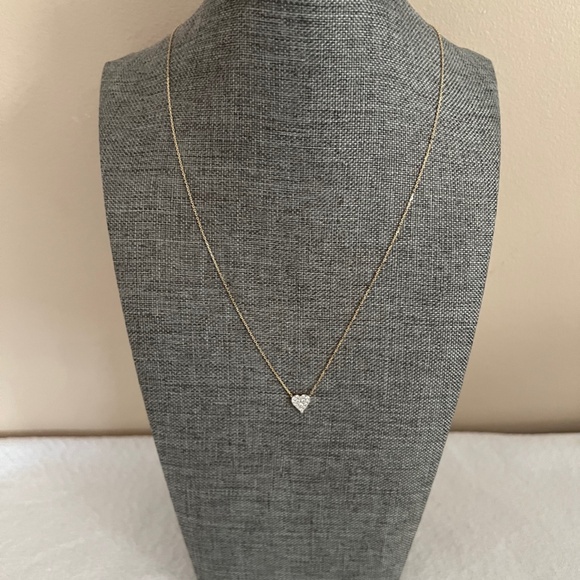 NEW Effy 14K Yellow Gold & Diamond Heart Pendant Necklace - Picture 4 of 9